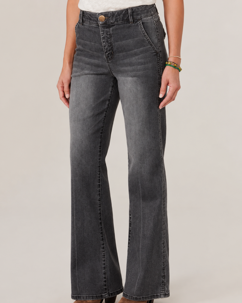 DEMOCRACY B1534ONSX SKYRISE DOUBLE SIDE SEAM WIDE LEG JEANS