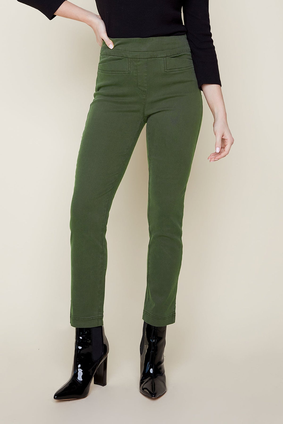 RENUAR R1542 CIGARETTE ANKLE PANTS - FASHION COLORS
