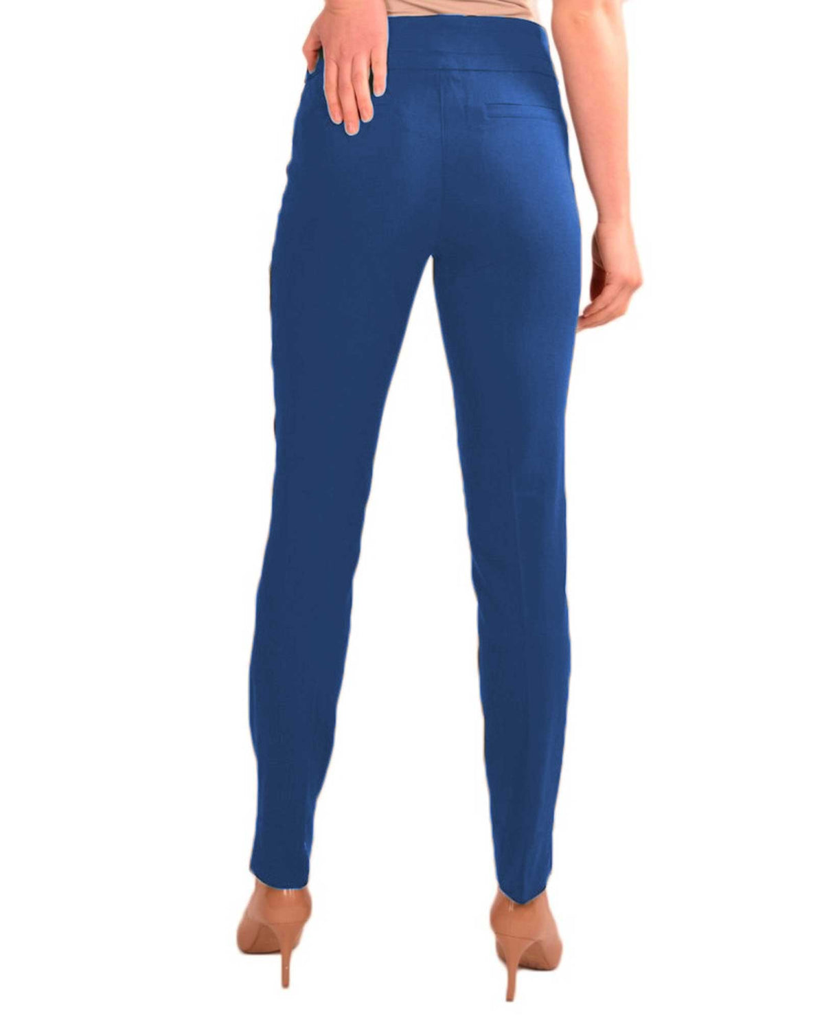 RENUAR R1721 PARIS CIGARETTE SKINNY PULL ON PANTS - FASHION COLORS