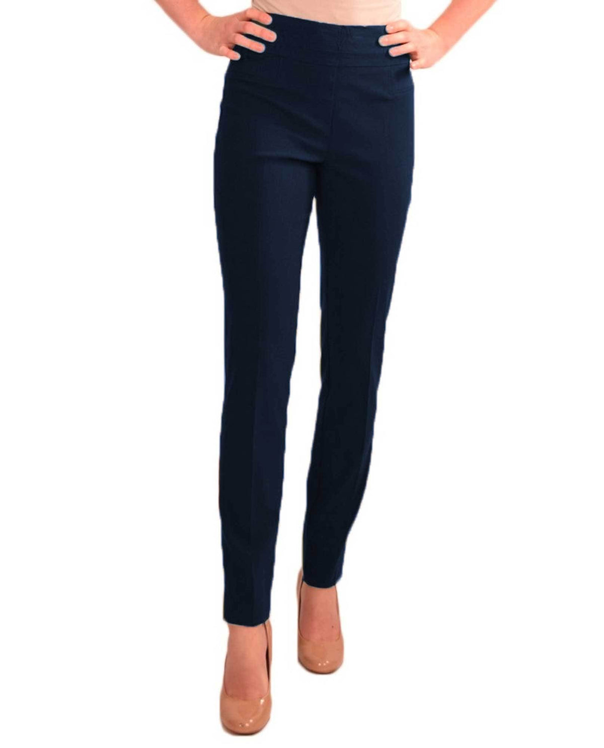 RENUAR R1721 PARIS CIGARETTE SKINNY PULL ON PANTS - FASHION COLORS