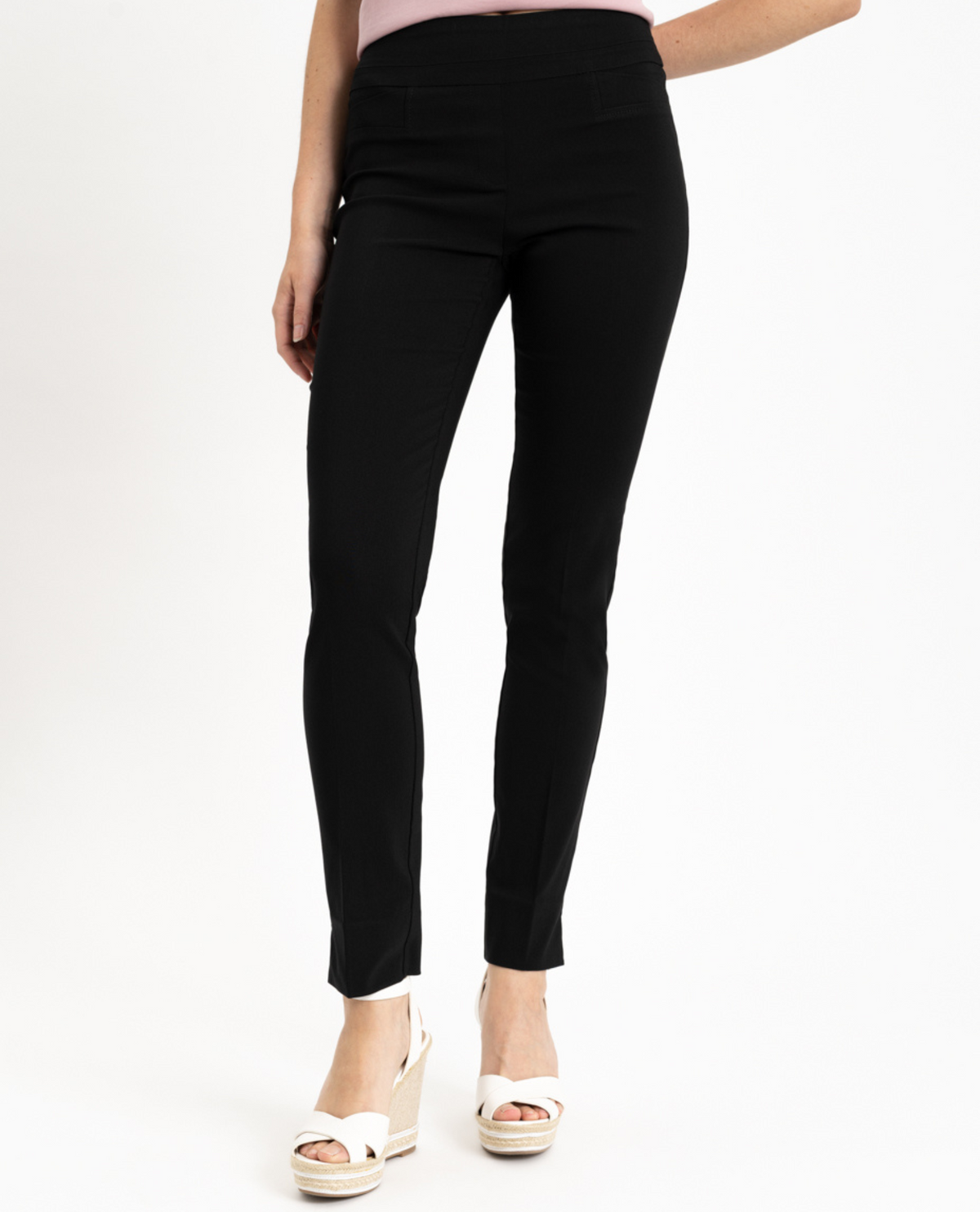 RENUAR R1721 PARIS CIGARETTE SKINNY PULL ON PANTS - CLASSIC COLORS