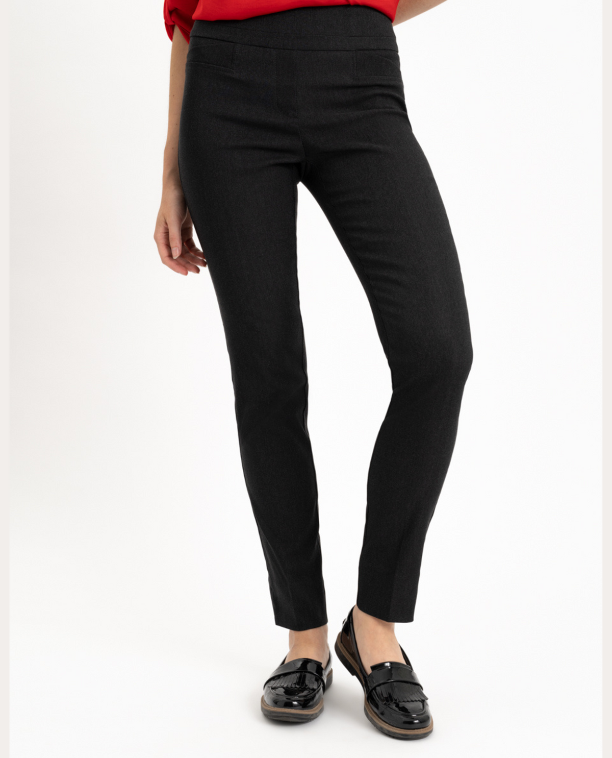 RENUAR R1721 PARIS CIGARETTE SKINNY PULL ON PANTS - CLASSIC COLORS