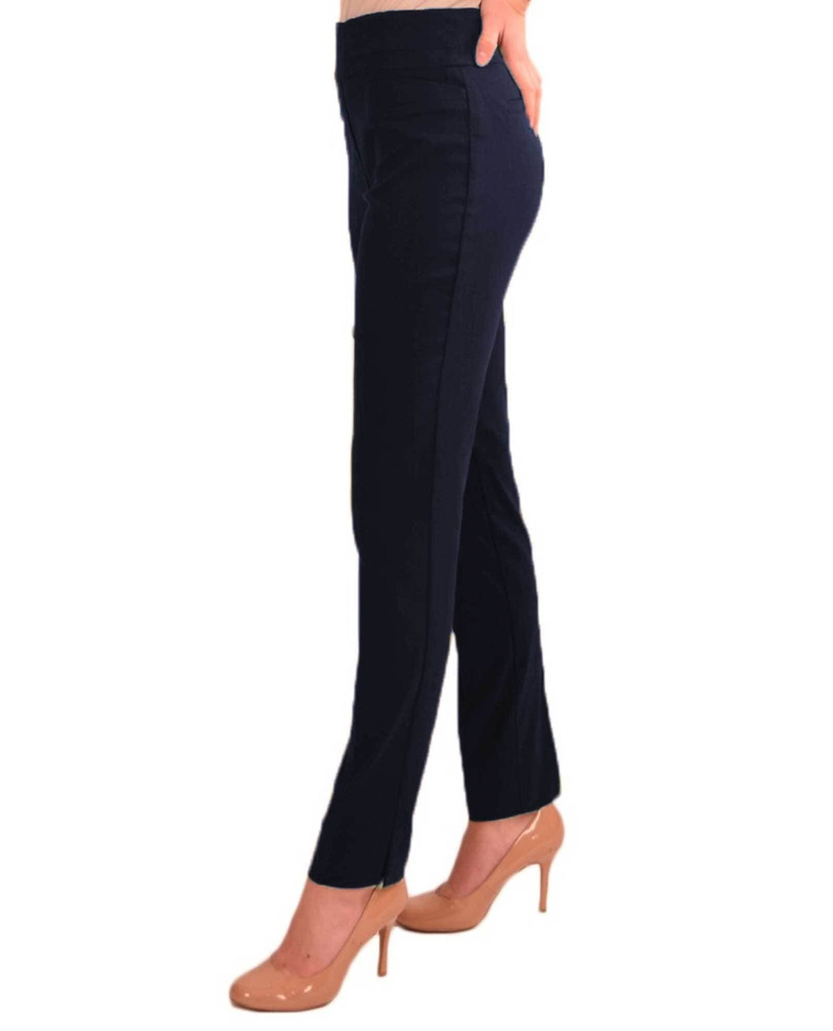 RENUAR R1721 PARIS CIGARETTE SKINNY PULL ON PANTS - CLASSIC COLORS
