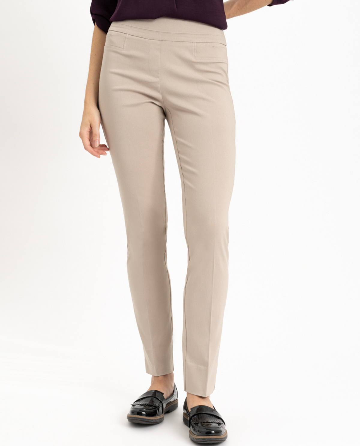 RENUAR R1721 PARIS CIGARETTE SKINNY PULL ON PANTS - CLASSIC COLORS
