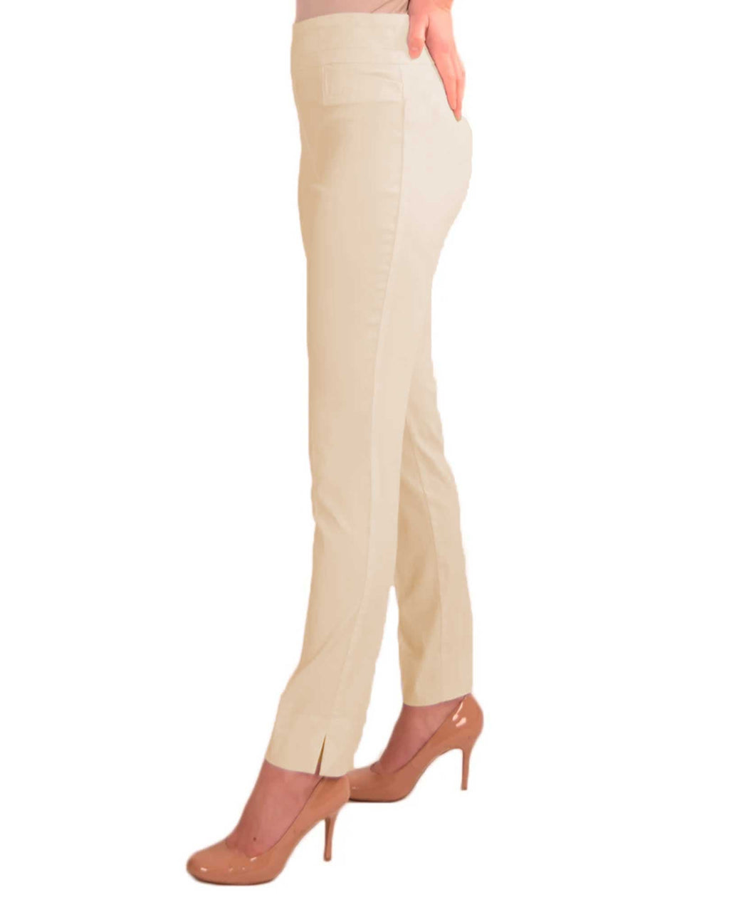 RENUAR R1721 PARIS CIGARETTE SKINNY PULL ON PANTS - CLASSIC COLORS