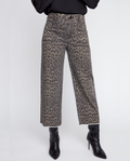 RENUAR R11021 LEOPARD PRINT WOVEN PANT