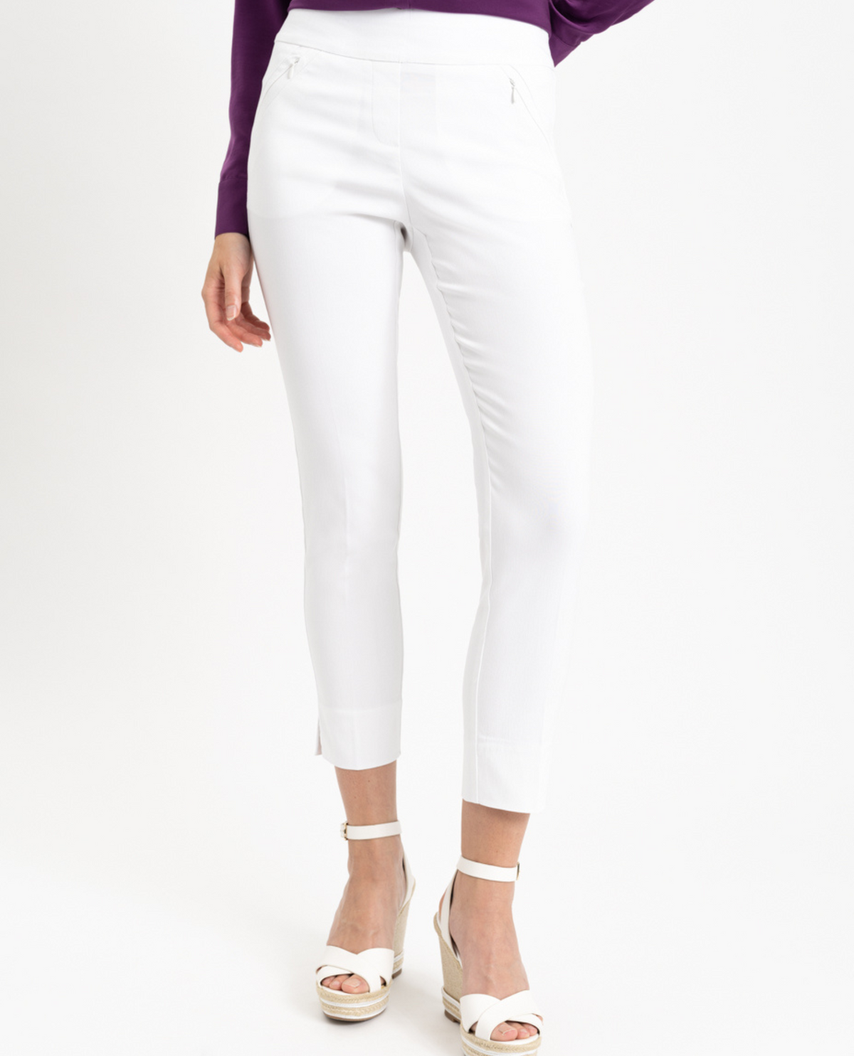Renuar R1772 Cigarette Style Ankle Pocket Pants - Classic Colors