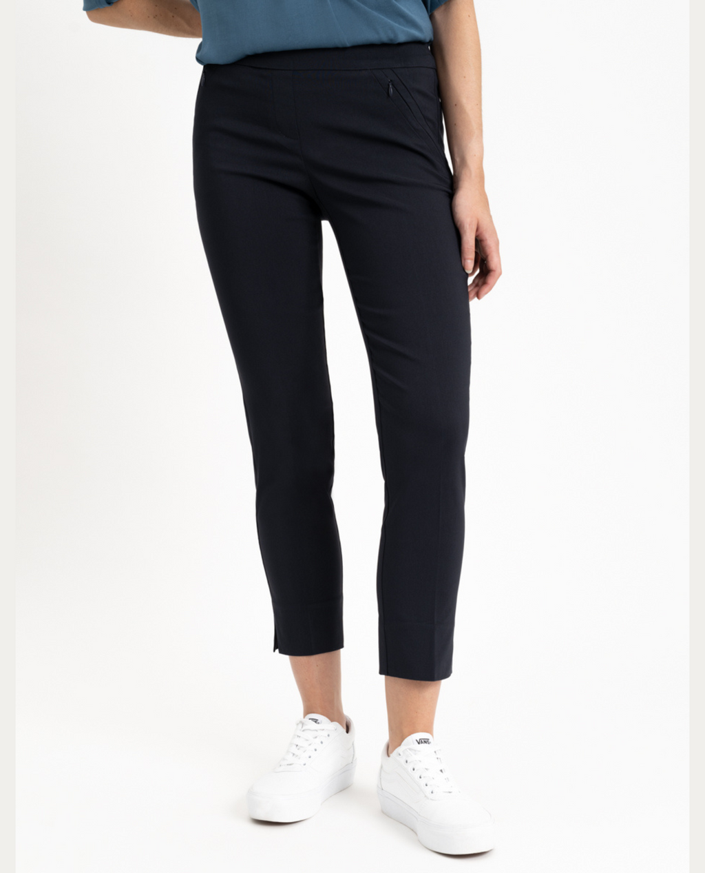 Renuar R1772 Cigarette Style Ankle Pocket Pants - Classic Colors