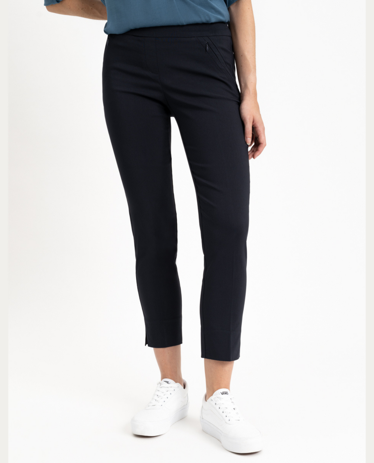 Renuar R1772 Cigarette Style Ankle Pocket Pants - Classic Colors